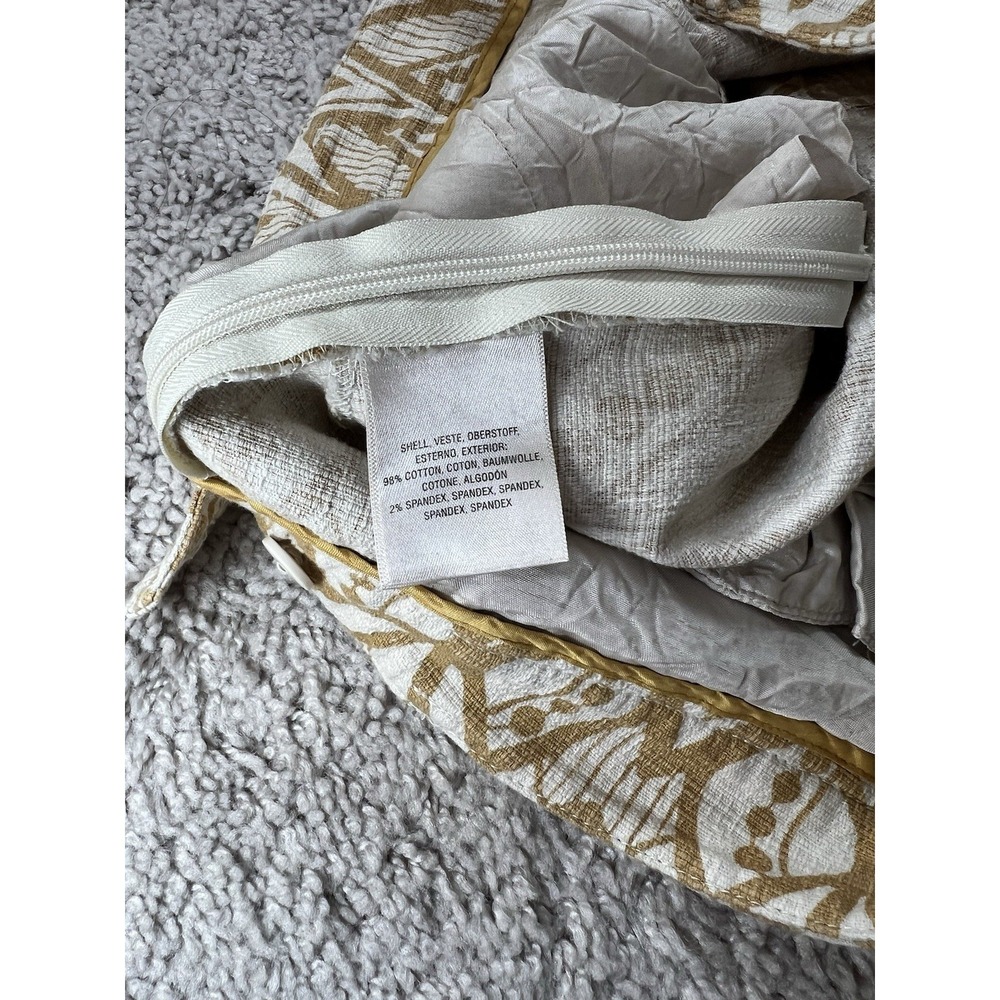 Anthropologie Elevenses Women's Tiled Tide Shorts Golden Mustard Geometric Sz 2 - Picture 8 of 9